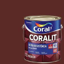 Tinta Esmalte Sintético Vermelho Goya Brilhante 3,6 Litros Coralit - Coral