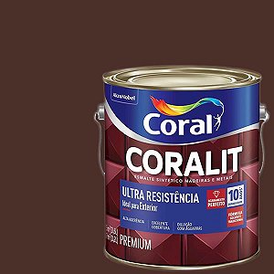 Tinta Esmalte Sintético Marrom Brilhante 3,6 Litros Coralit - Coral