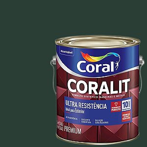 Tinta Esmalte Sintético Verde Colonial Brilhante 3,6 Litros Coralit - Coral