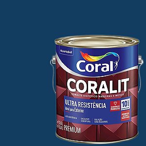 Tinta Esmalte Sintético Azul Del Rey Brilhante 3,6 Litros Coralit - Coral