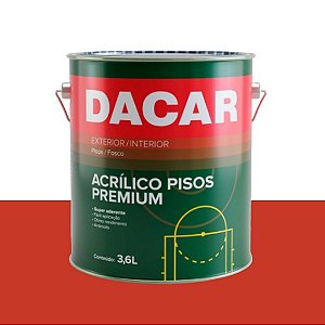 Tinta Acrílico Pisos Premium 550-093 Vermelho Demarcação 3,6L Dacar