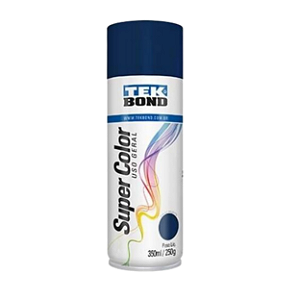 Tinta Spray Azul Escuro Uso Geral Super Color 350ml Tekbond