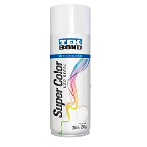 Tinta Spray Branco Brilhante Uso Geral Super Color 350ml Tek bond