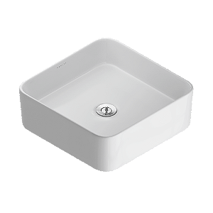 Cuba para Banheiro de Apoio Louça Quadrada Branca 35x35cm Lite Kohler