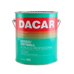 Tinta Acrílico Profissional Gesso & Drywall para Interiores Branco Neve 3,6L Dacar