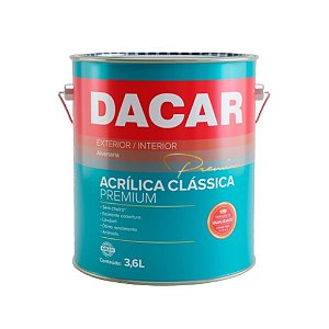 Tinta Acrílica Clássica Premium 500-001 Branco Neve 3,6L Dacar