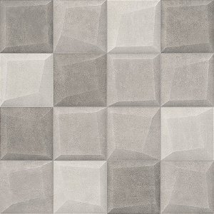 Porcelanato Rox 72X72cm City Cement Mix 3D 72725 Cx1,55M²