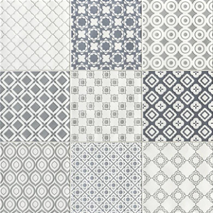 Porcelanato Portinari Sintra Maiolica Bl Mix Lux Rt 58,4X58,4 (Cx1,70m²)