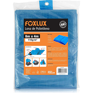 Lona de Polietileno 8x4 Metros Azul Foxlux