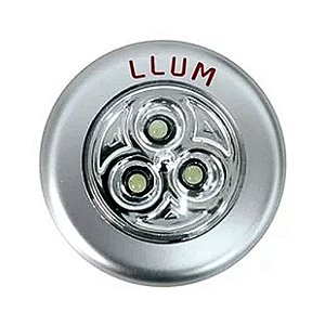 Led Llum Luminaria Button 3 leds 0,3w Prata LDBT3SI Bronzearte