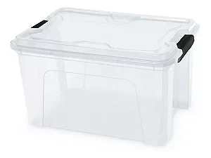 CAIXA USUAL ORG C/ TRAVAS 20L TRANSP
