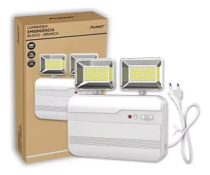 LUMINARIA EMERG AVANT LED BLOCO-EVO-12W-6000K BR FOSC