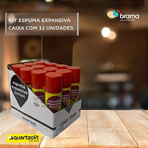 KIT ESPUMA EXPANSIVA QUARTZ 500ML/320G CX. C/12PCS