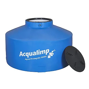CAIXA D'AGUA TANQUE ACQUALIMP AZUL 1.000L C/T ROSC AGUA PROTEGIDA