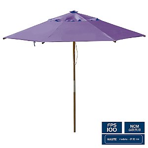 Ombrelone Redondo Ø 3,00m sem abas – Roxo – BTF