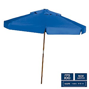 Ombrelone Redondo Ø 2,40m com abas – Azul royal – BTF
