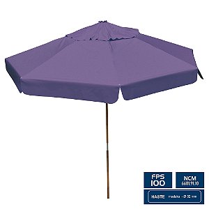 Ombrelone Redondo Ø 3,00m com abas - Roxo - BTF