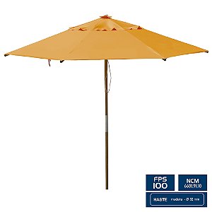 Ombrelone Redondo Ø 3,00m sem abas – Laranja – BTF