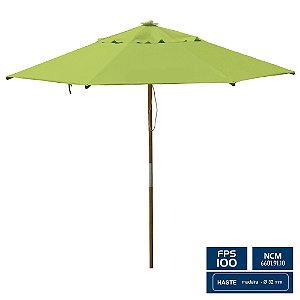 Ombrelone Redondo Ø 3,00m sem abas – Verde – BTF