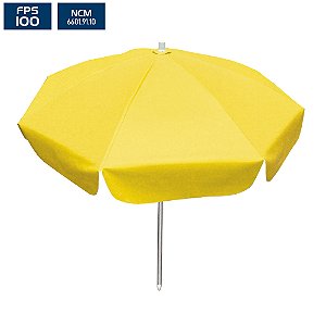 Guarda-Sol 80x08 (Ø 1,60m) PVC/Alumínio - Amarelo - BTF