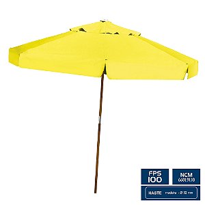 Ombrelone Redondo Ø 2,40m com abas – Amarelo – BTF