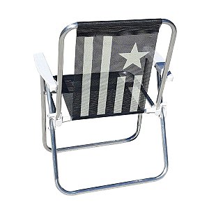 Cadeira de Praia Varanda Alta em Alumínio - Até 90kg - Botafogo de Futebol e Regatas