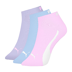 Meia Sapatilha Esportiva Puma Feminina - Kit 3 Pares