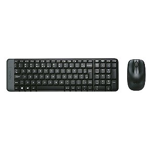 Kit Teclado E Mouse Logitech Mk220 Preto Sem Fio 920-004431-C