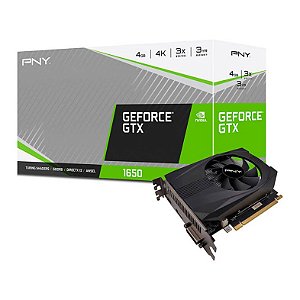 Placa De Vídeo Pny Gtx 1650 4Gb Gddr6 128 Bits Single Fan VCG16504D6SFMPB1