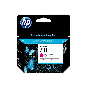 Cartucho de tinta HP 711 Magenta PLUK 29ml com 3 unidades - CZ135AB