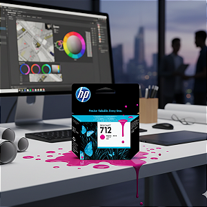 Cartucho De Tinta Hp 712 Magenta Pluk 29Ml 3Ed68A