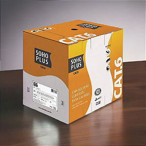 Cabo Lan Furukawa U/utp 24awg X 4 Pares Cat.6 Cmx 305 Metros Cinza 23400200