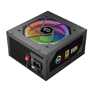 Fonte Gamer 850W Redragon 80 Plus Gold Full Modular Gc-Ps007-1 Rgb Preto