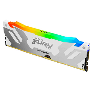 Memória Ram 16Gb Ddr5 6000Mhz Kingston Fury Renegade Rgb White PC