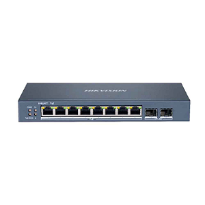 Switch 8 Portas Gb Poe 2 Portas Uplink Hikvision 802.3 Af/At Ds-3E1510P-Si