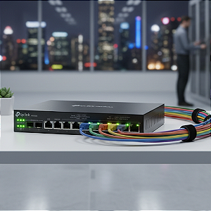 Roteador Tp-Link Er7212Pc Gigabit Vpn Omada 3 Em 1 - Er7212Pc