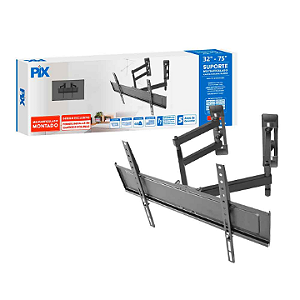 Suporte Tv Santana Multi-Articulado 32" A 75" Montado - 079-0057