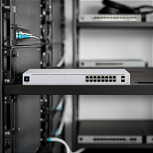 Switch 16P Ubiquiti Gerenciavel Gigabit + 02 Sfp Giga Usw-16-Poe Rack