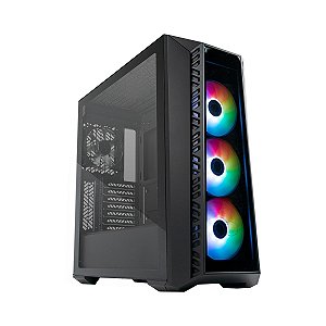 Gabinete Cooler Master Masterbox 520 Lateral Vidro 3 Fans Argb 120mm Preto