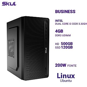 PC B300 Dual Core I3 3220 3.30ghz 4gb Hd 500gb Ssd 120gb Fonte 200w  Linux