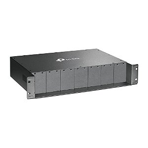 Chassi Rack 2U Tp-Link Tl-Mc1400 14 Slots P/Conversor/Fibra C/Fonte