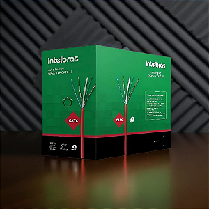 Cabo Utp Intelbras Cat6 4P X 23 Awg Cmx Impact Giga 305M Vermelho 4830007