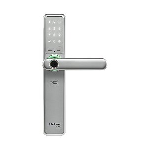 Fechadura Digital Embutir Izy Smart Com Maçaneta Intelbras Ifr 7000 Prata