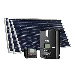 Gerador Solar Off Grid Intelbras 340Wp Pwm 24V Auton 1 Dia