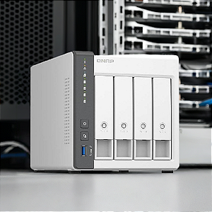 Storage Nas Qnap 4 Baias Arm Cortex-A55 4 Core 4Gb Torre Ts-433-4G-Br