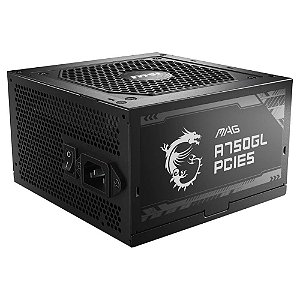 Fonte Msi Mag A750Gl Pcie5 750W 80 Plus Gold Pfc Ativo F. Modular