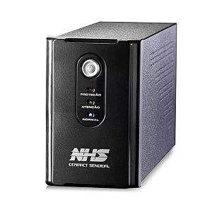 Nobreak Nhs Compact Plus Digiseno Senoidal 1000Va  Ent. Bivolt S.120V Bat. 3X9Ah 8 Tom