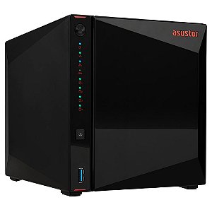 Storage Asustor 4-Baias As5304T - Intel Celeron J4105 1.5Ghz (Quad-Core), 4Gb Ddr4, 2 X  2.5Gbe, Torre
