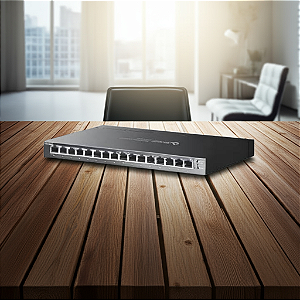 Switch 16 Portas Tp-Link Tl-Sg2016P Smart Gigabit Jetstream C/8 Portas Poe+ (Ver. 1.0)
