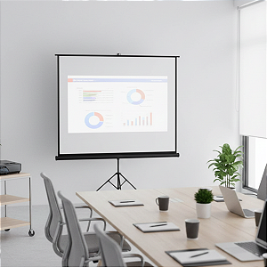 Tela De Projeção Multi Ac354 Tripé (1,80 X 1,80)